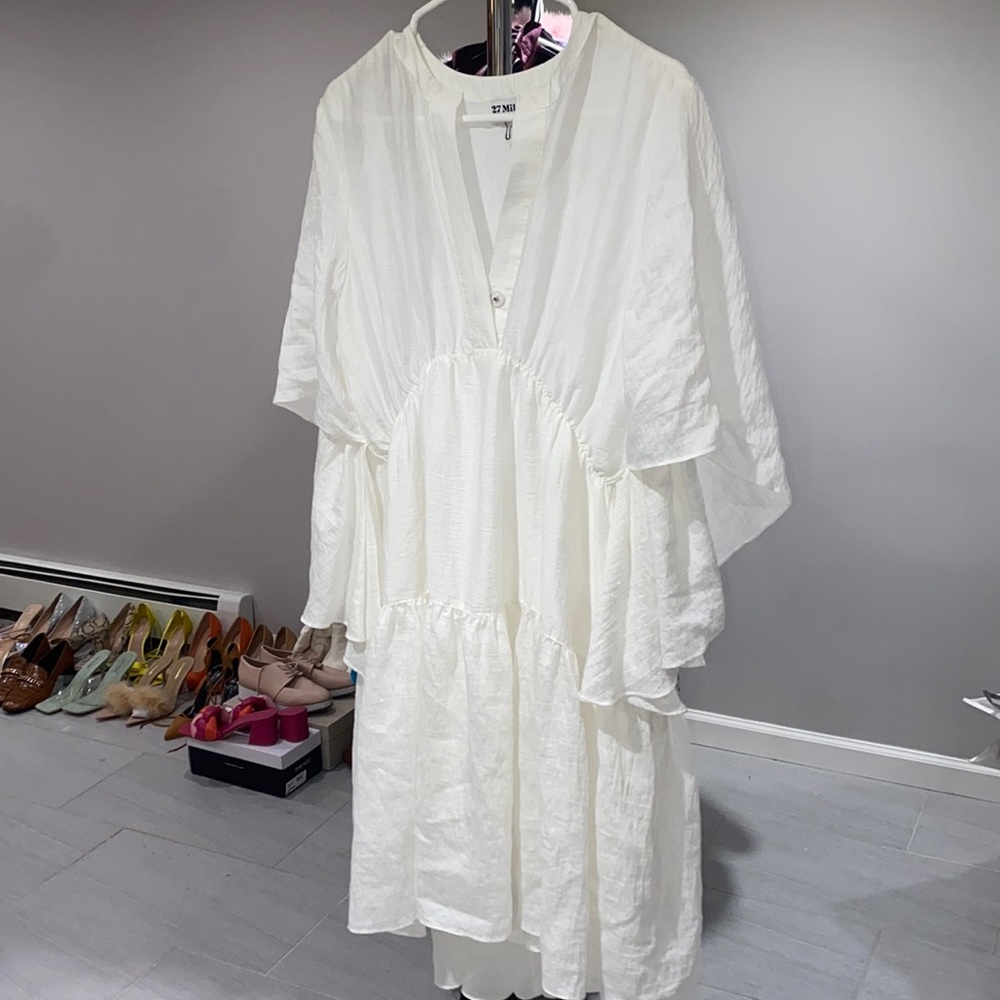 White Flowy Summer Dressed